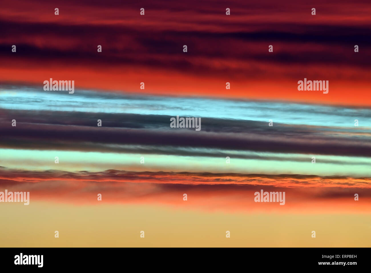 Heavenly landscape with dramatic crimson sunset clouds Stock Photo - Alamy