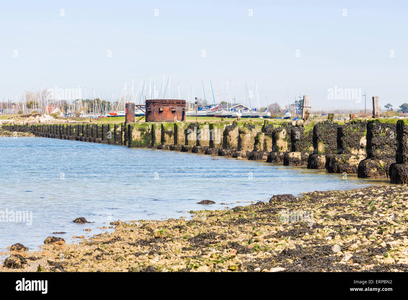 Chichester Harbour, Hayling Billy former railway bridge from Hayling