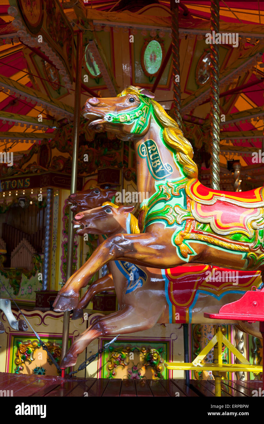 Carousel horses Stock Photo