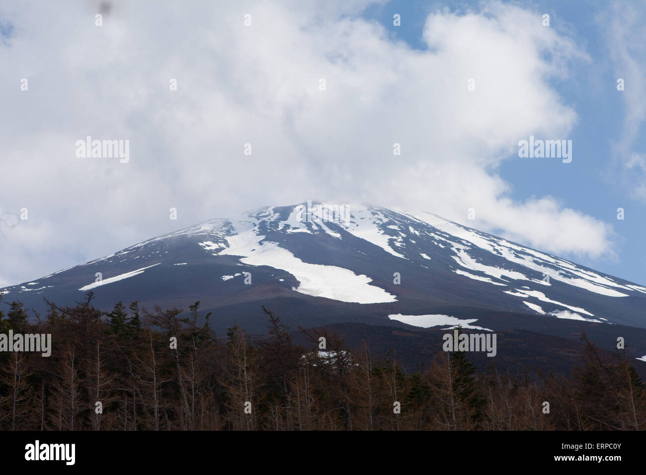Panoramic view of Mount Fuji Stock Photo