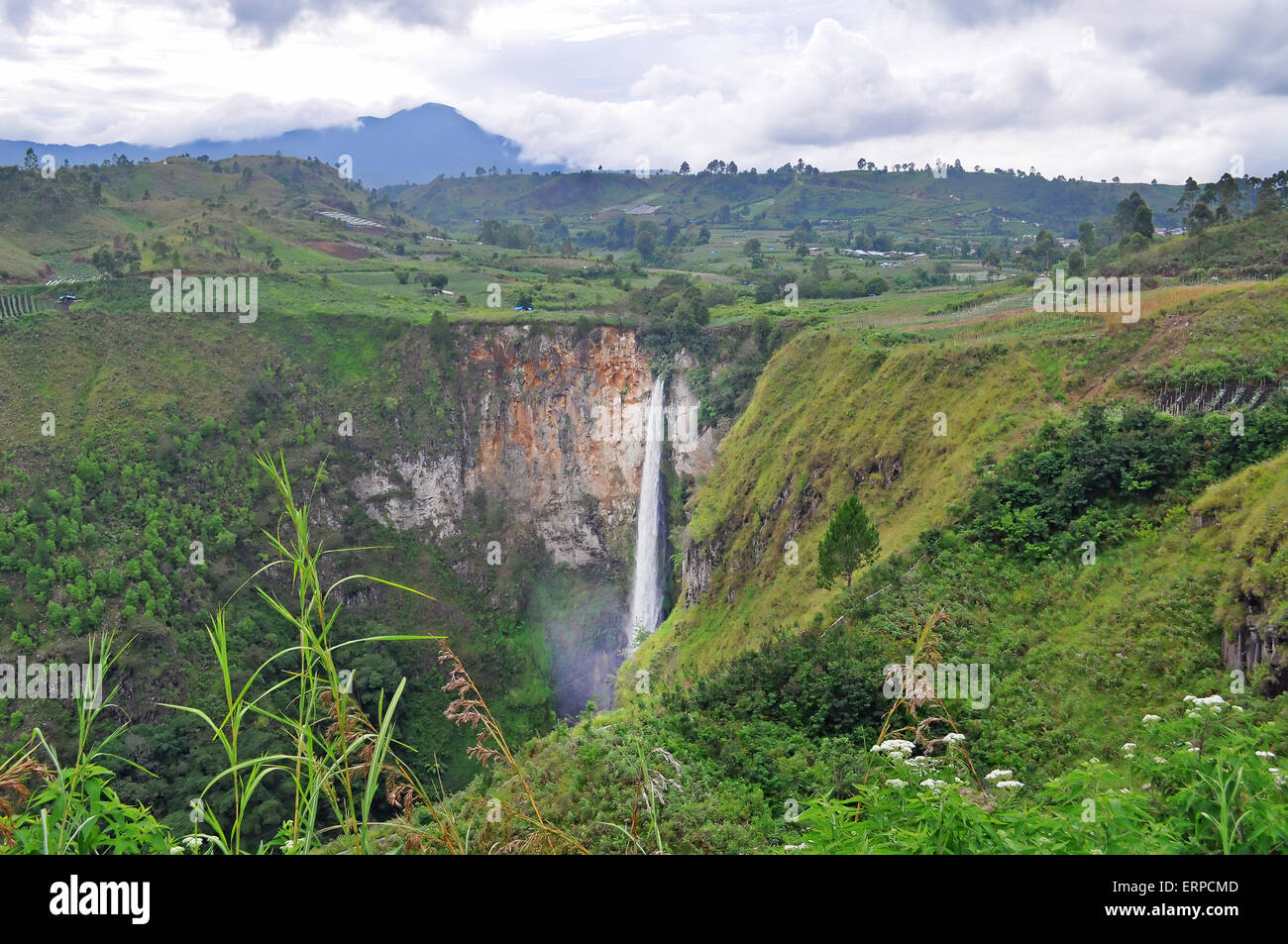 SipisoPiso Waterfall. Northern Sumatra. Indonesia Stock Photo