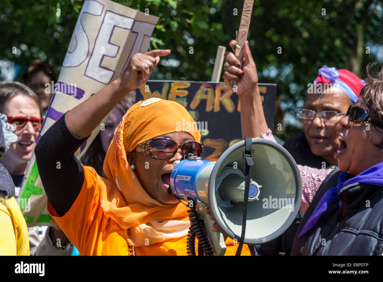 London, UK. 6th June, 2015. Shut Down Yarl’s Wood Detention Centre ...