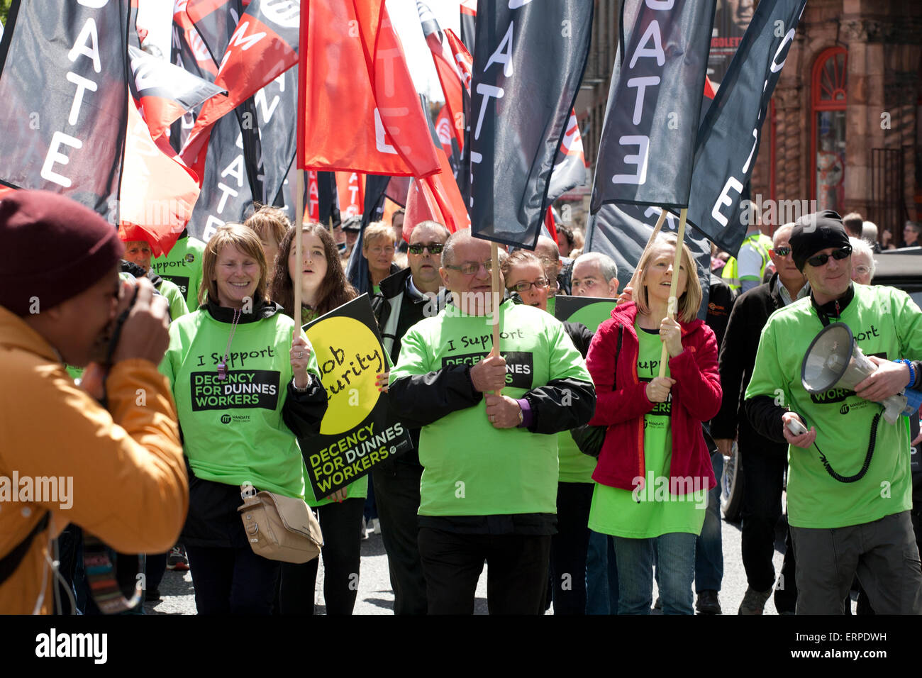 Dublin, Ireland. 06th June, 2015. Dunnes Stores workers and supporters