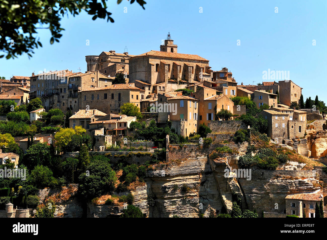 Gordes, picturesque town on a hill of the Provence, Vaucluse Stock Photo