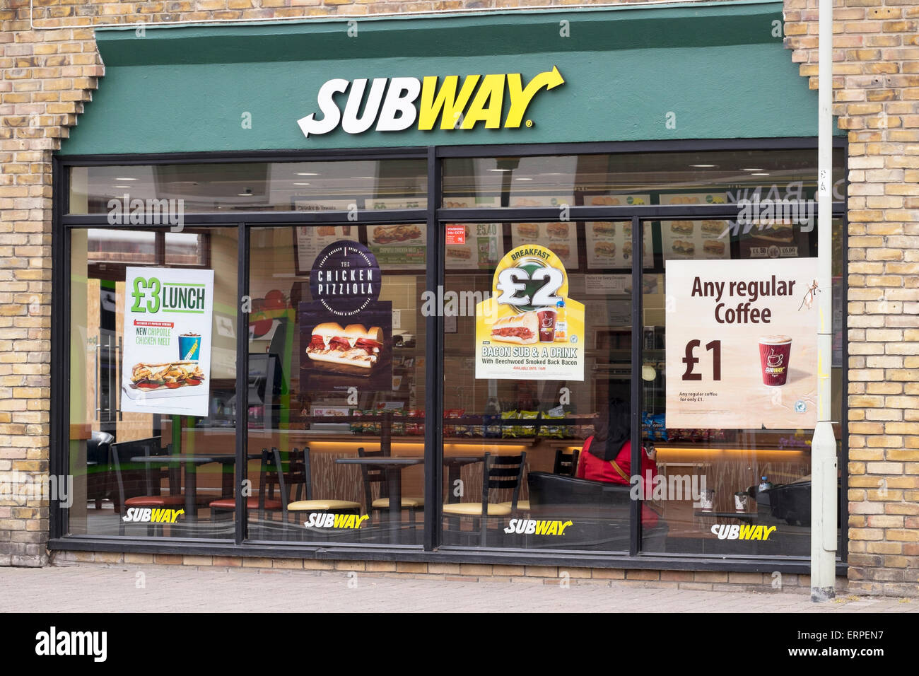 shop front for a subway sandwich and lunch store Stock Photo Alamy