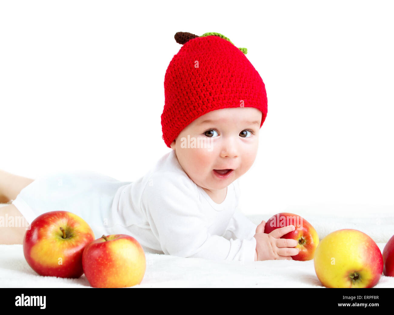 Baby apple hat High Resolution Stock 