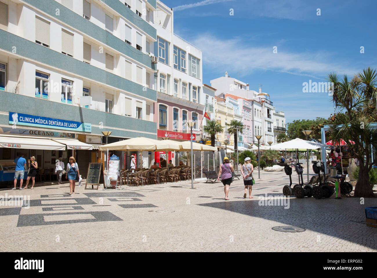 Modern shopping area in the town centre of Lagos in the Algarve region