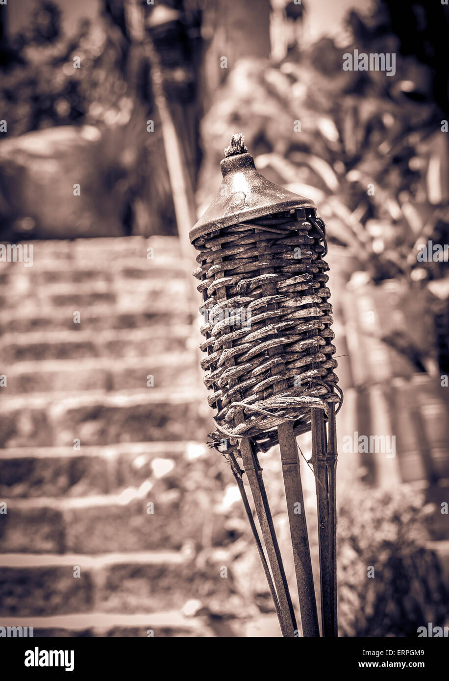 Traditional torche on mexican graveyard on Yucatan Stock Photo