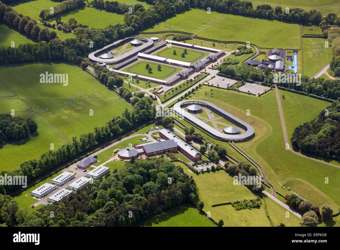Moulton Paddocks near Newmarket owned by Godolphin Racing Stock Photo