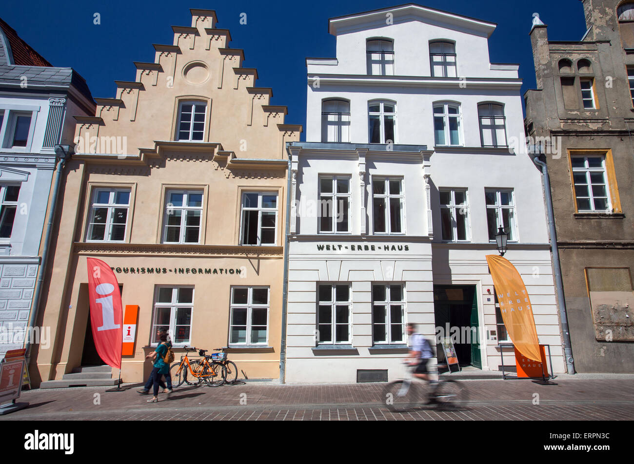 Wismar, Germany. 04th June, 2015. The World Heritage House can be seen