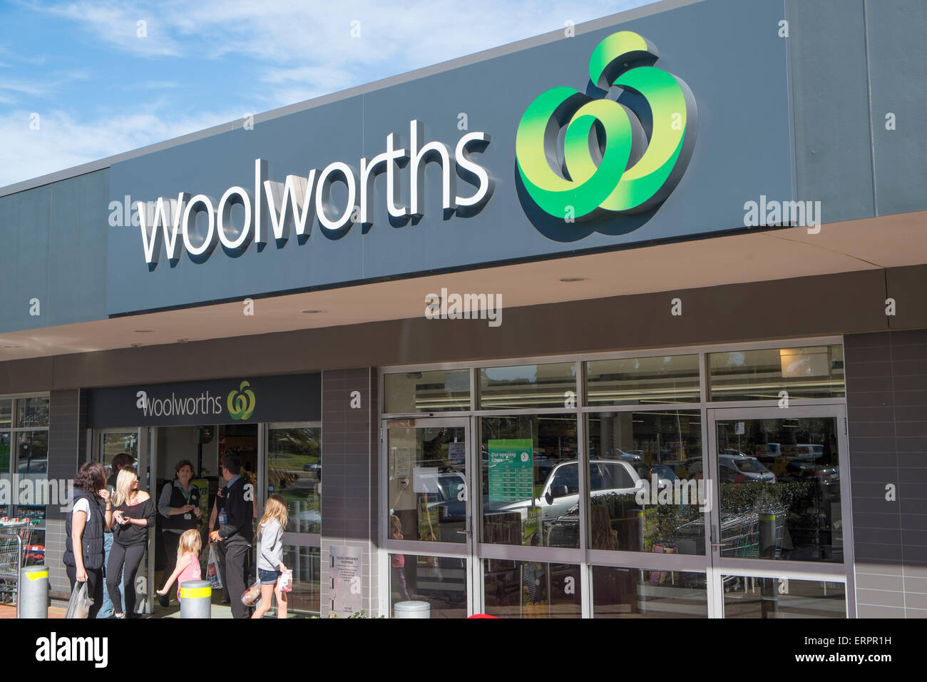 Woolworths supermarket entrance hires stock photography and images Alamy