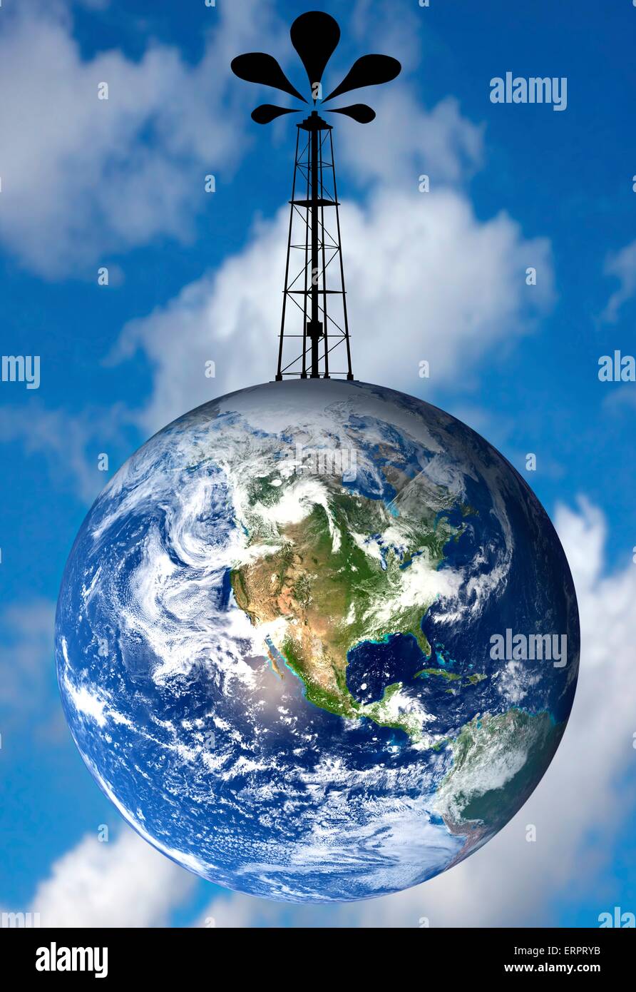 earth with an oil well hires stock photography and images Alamy