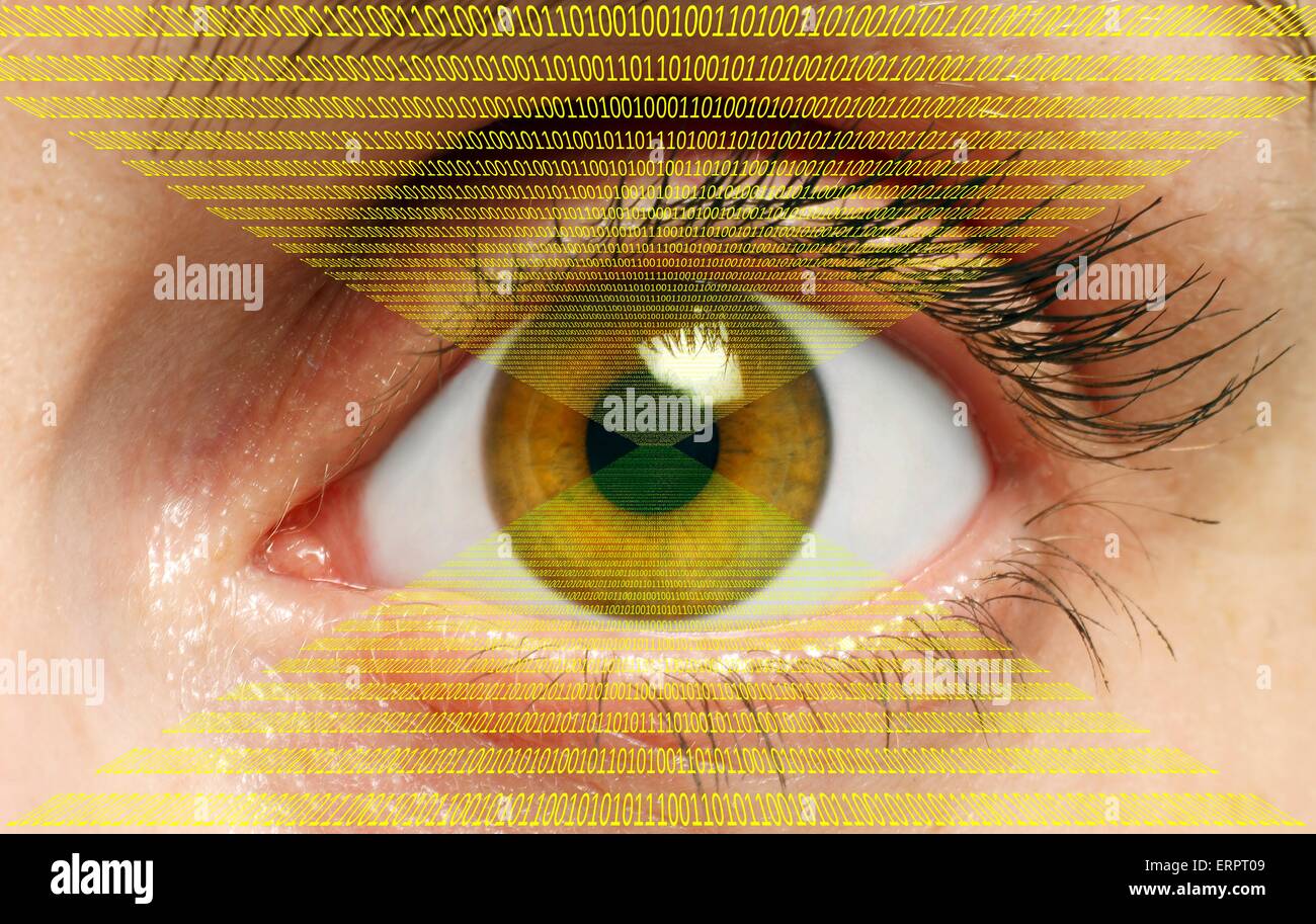 Human Eye With Binary Code High Resolution Stock Photography and Images -  Alamy