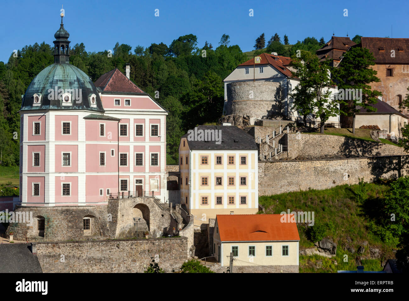 Becov Nad Teplou Castle Czech Castles  region Karlovy Vary, Czech Republic baroque architecture Stock Photo