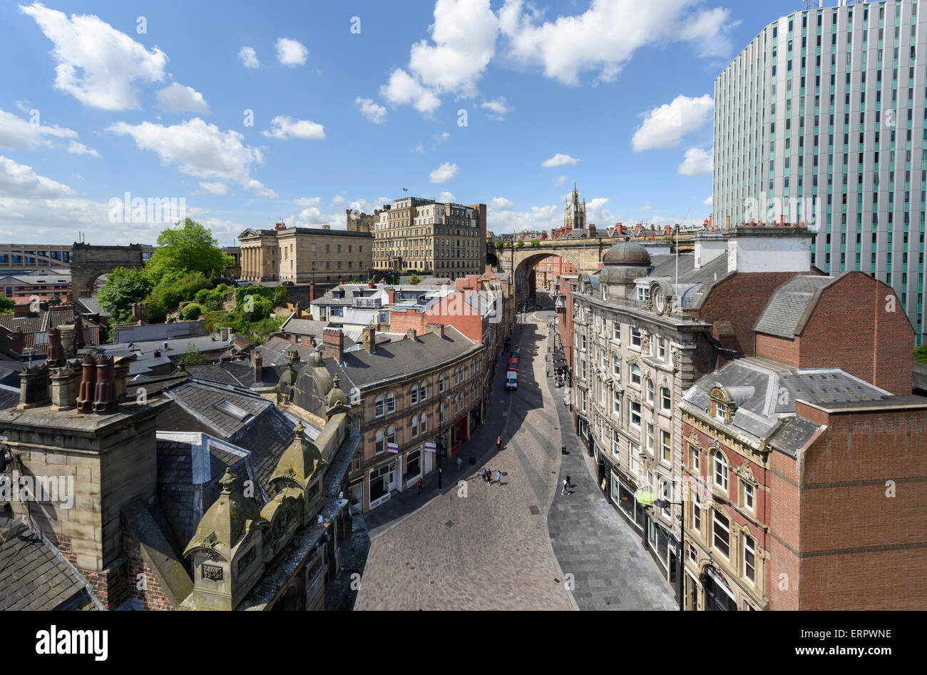 Side and Dean Street in Newcastle upon Tyne viewed from the Tyne Bridge Stock Photo Alamy