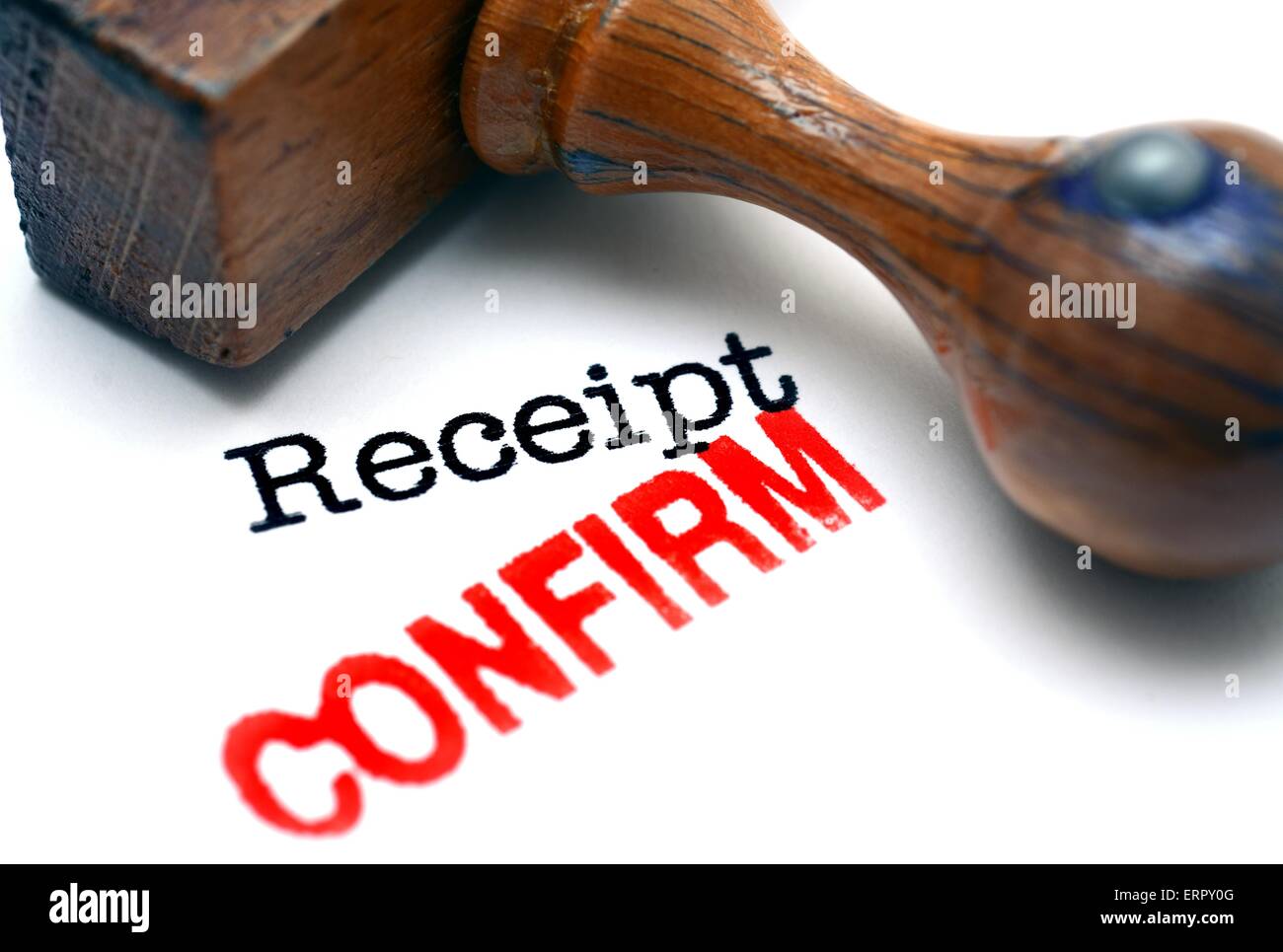 Receipt confirm Stock Photo Alamy