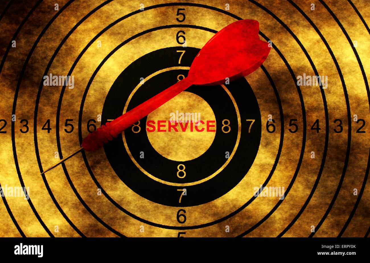 Service grunge target Stock Photo - Alamy