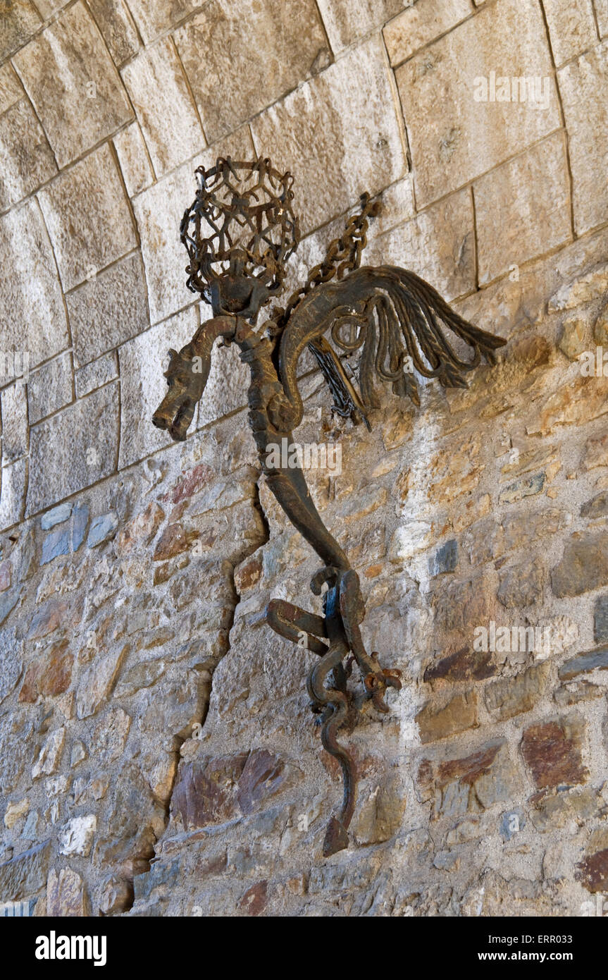 Old dragon shaped torch holder in the entrance to Ljubljana castle, Slovenia  Stock Photo - Alamy