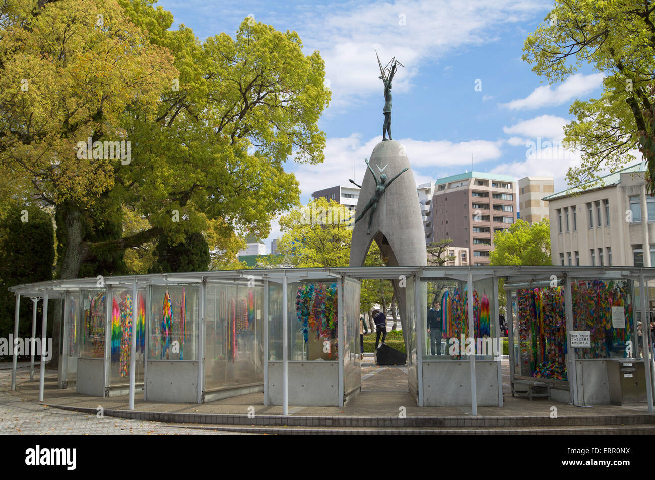 Children's Peace Monument in Peace Memorial Park, Hiroshima, Hiroshima Prefecture, Japan Stock Photo