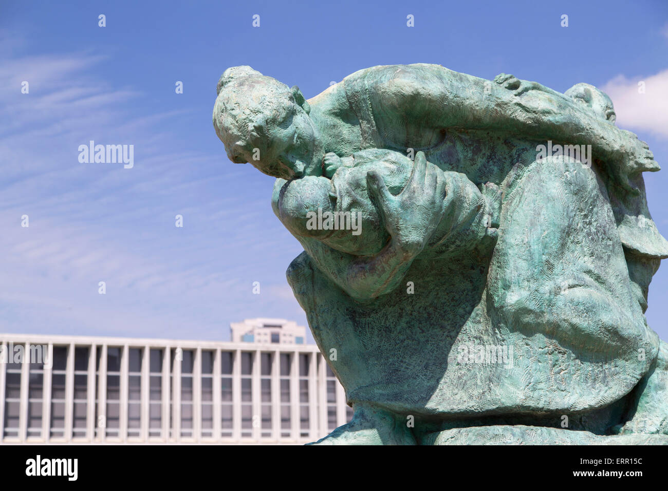 Statue outside Peace Memorial Museum in Peace Memorial Park, Hiroshima