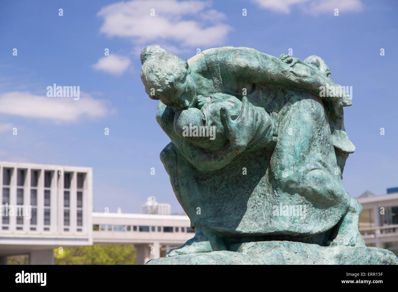 Statue outside Peace Memorial Museum in Peace Memorial Park, Hiroshima