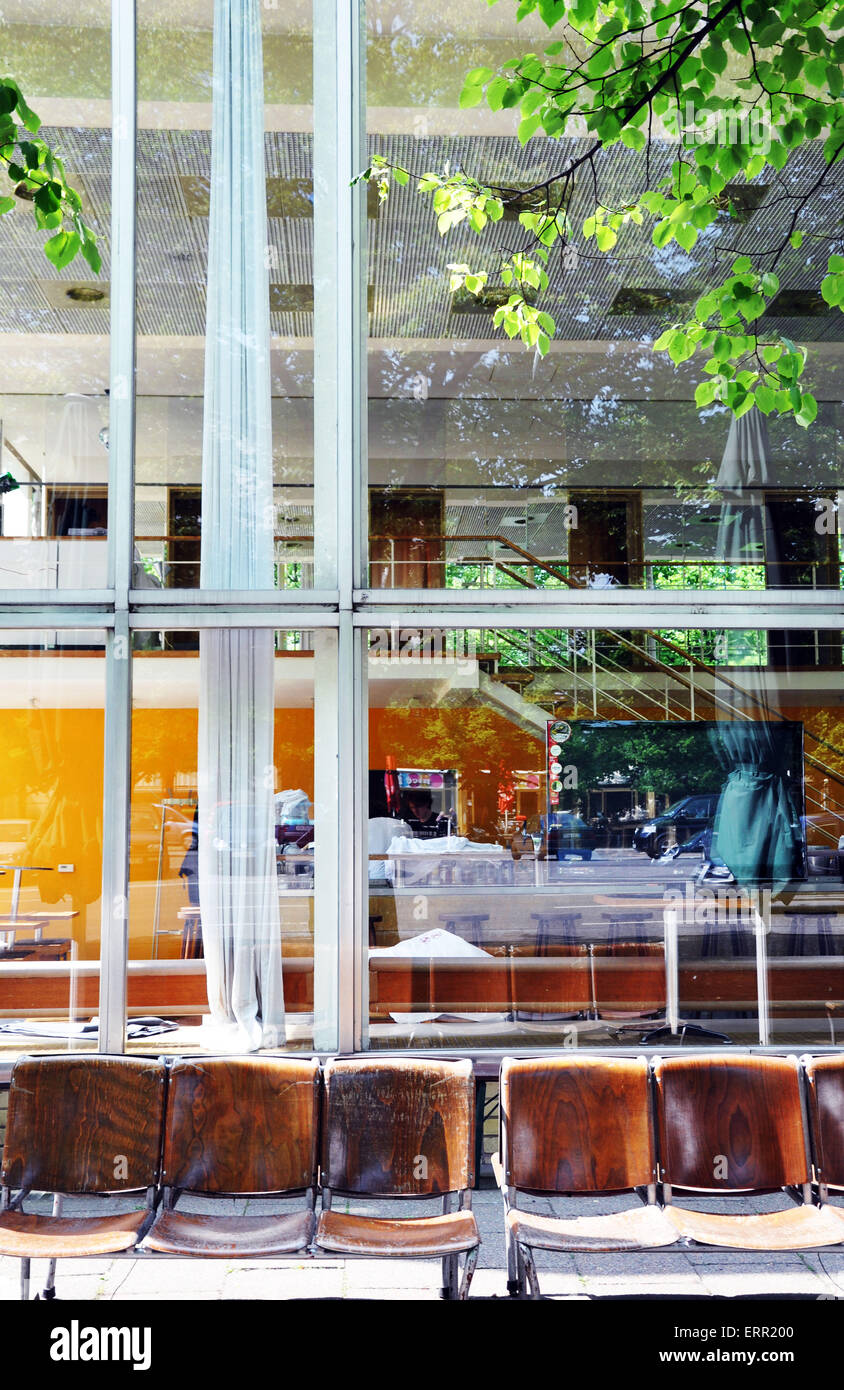 Cafe Moscow on Karl Marx Allee Berlin Germany, a classic example of socialist architecture Stock Photo