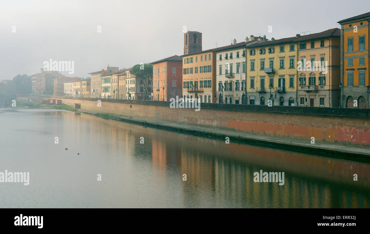 The Arno River, Pisa, Italy Stock Photo