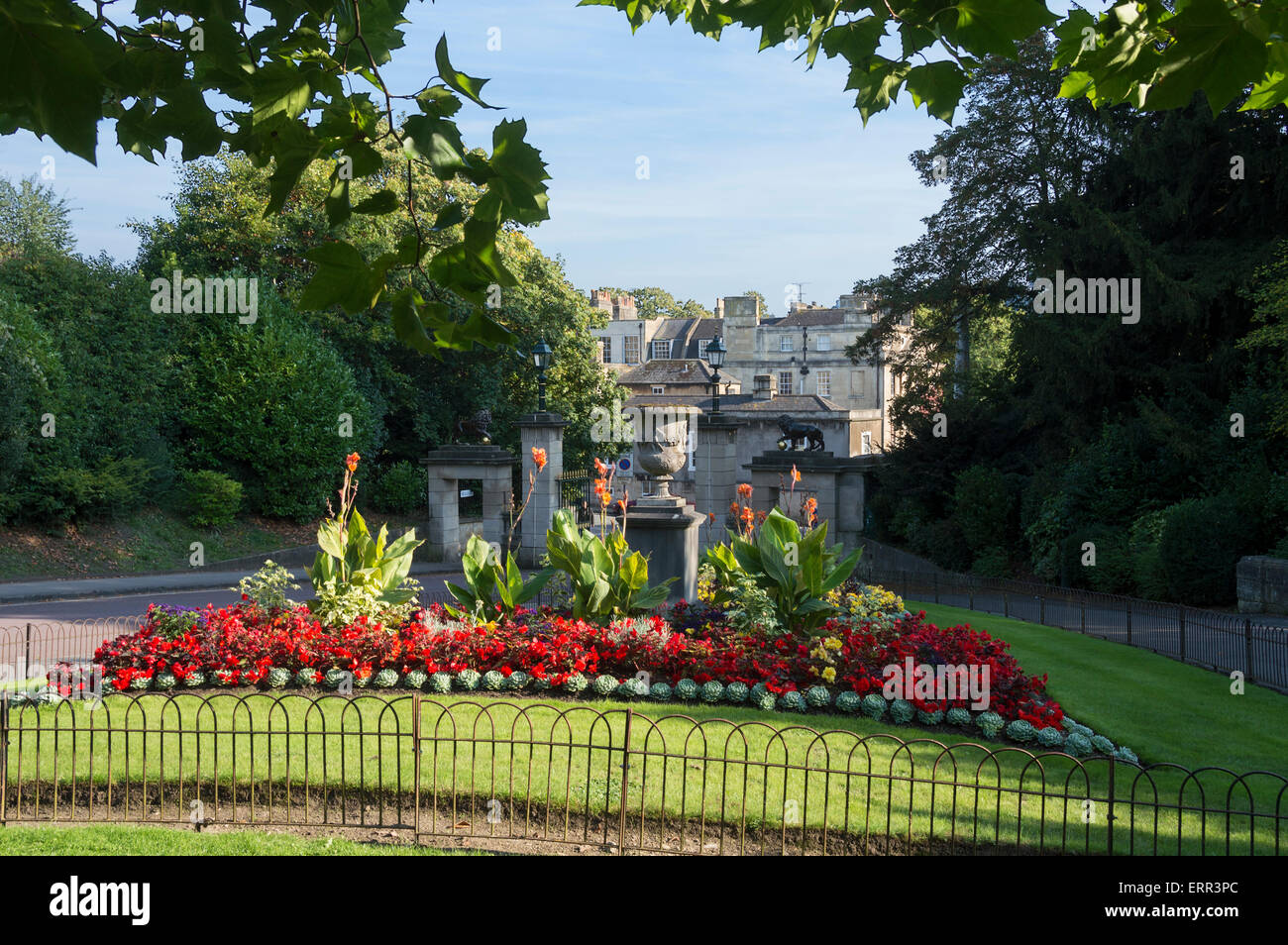 Botanic Gardens, gates, Bath city, Somerset, UK; England Stock Photo ...