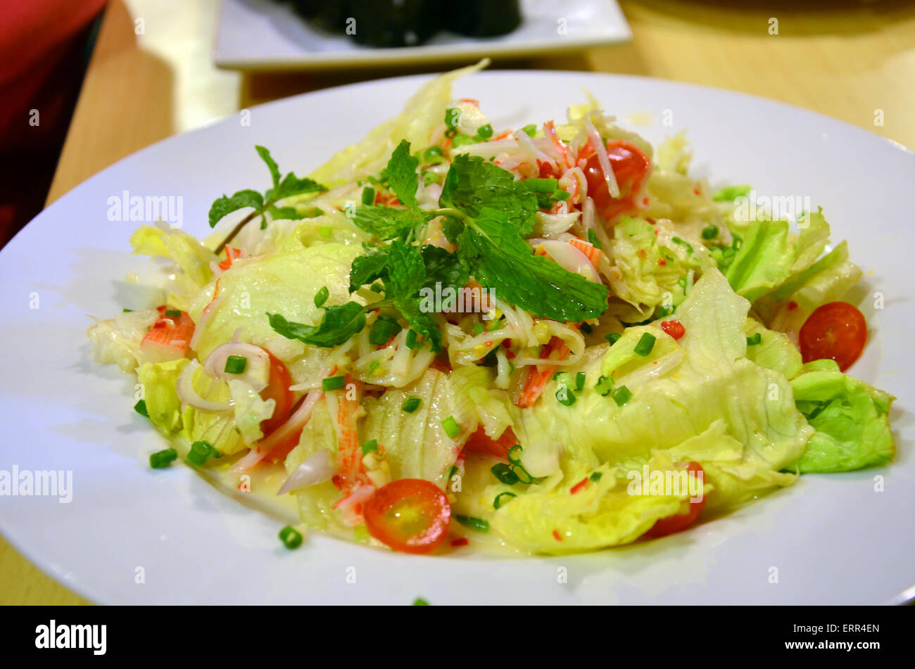 Imitation crab stick salad Japanese cuisine Stock Photo Alamy