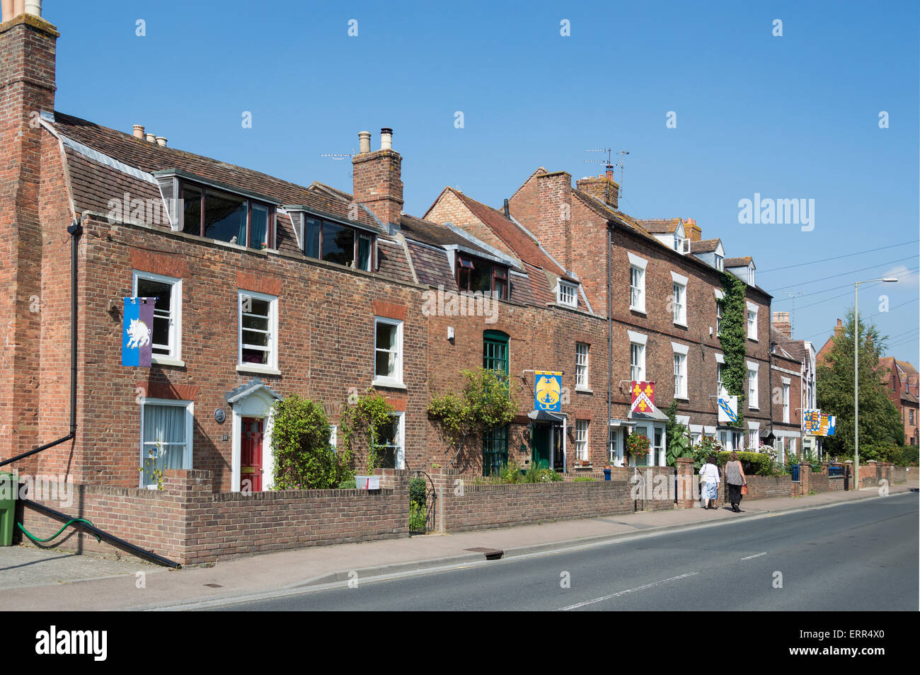 Tewkesbury High Street, Gloucestershire, UK; England; Stock Photo