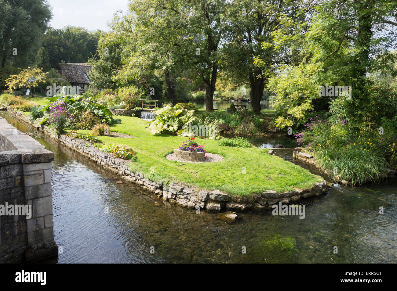 Trout Farm and gardens, Bibury, Cotswolds, Gloucestershire, England UK
