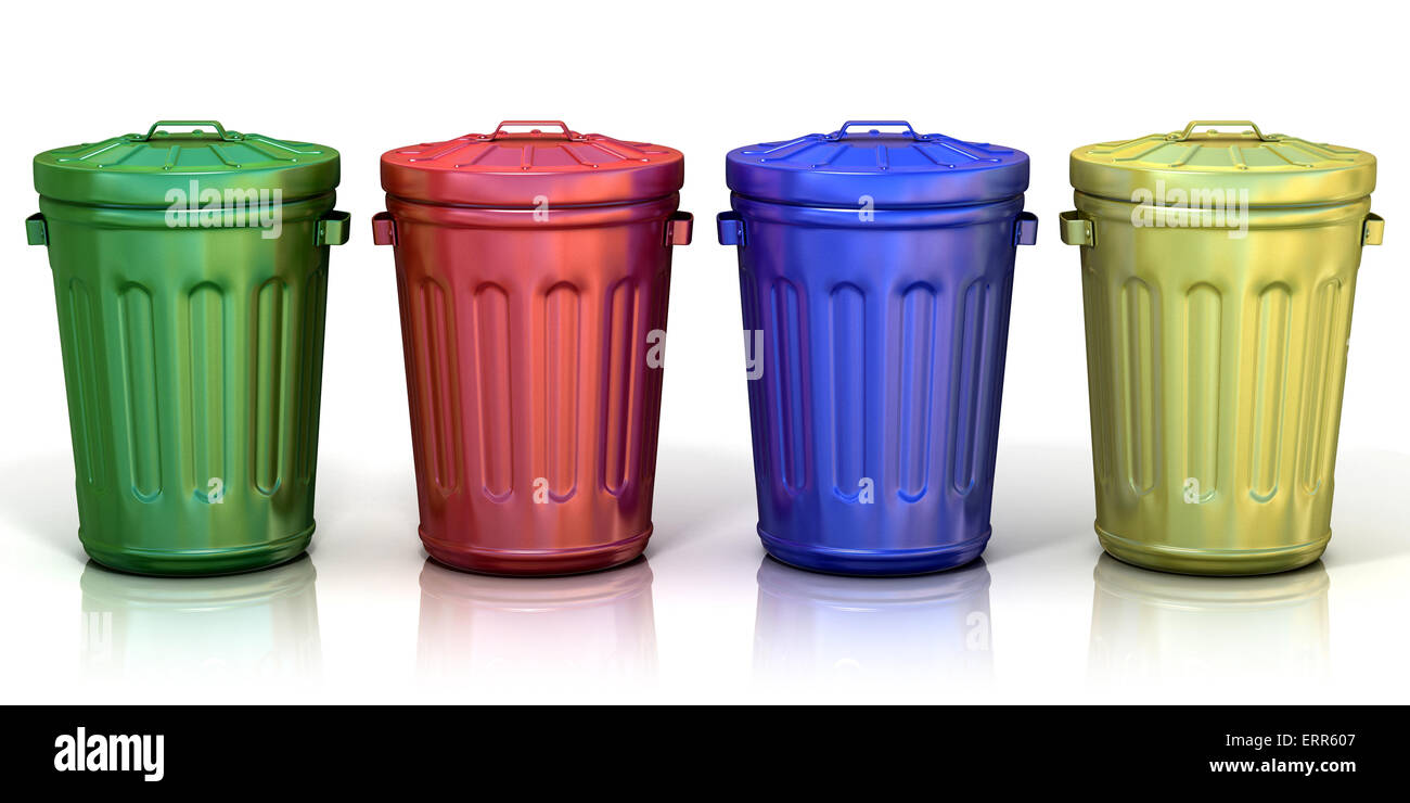 Plastic recycling bins Cut Out Stock Images & Pictures Alamy