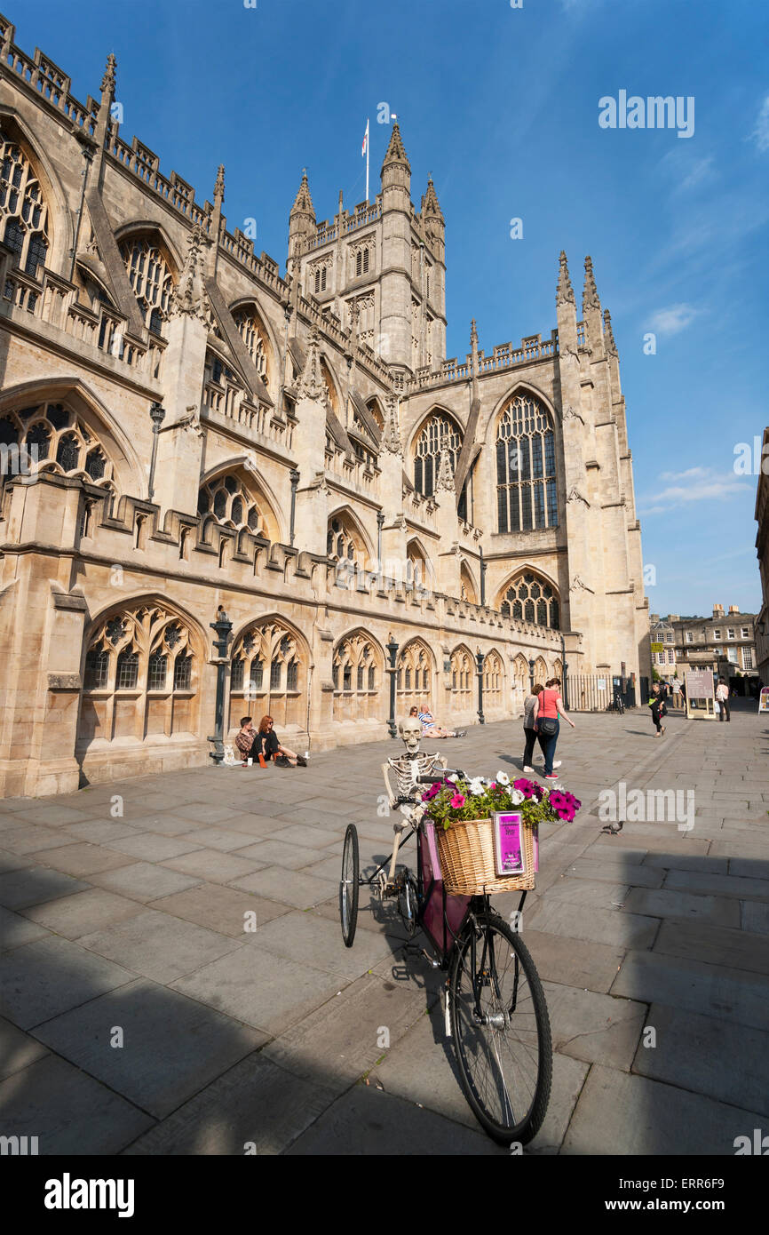 Bath, Abbey facade, city centre, Somerset, UK; England Stock Photo - Alamy
