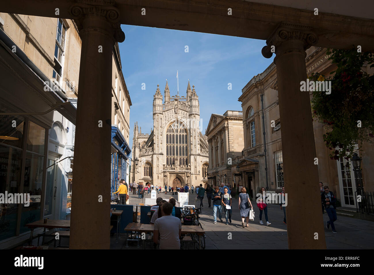 Bath, Abbey facade, city centre, Somerset, UK; England Stock Photo - Alamy