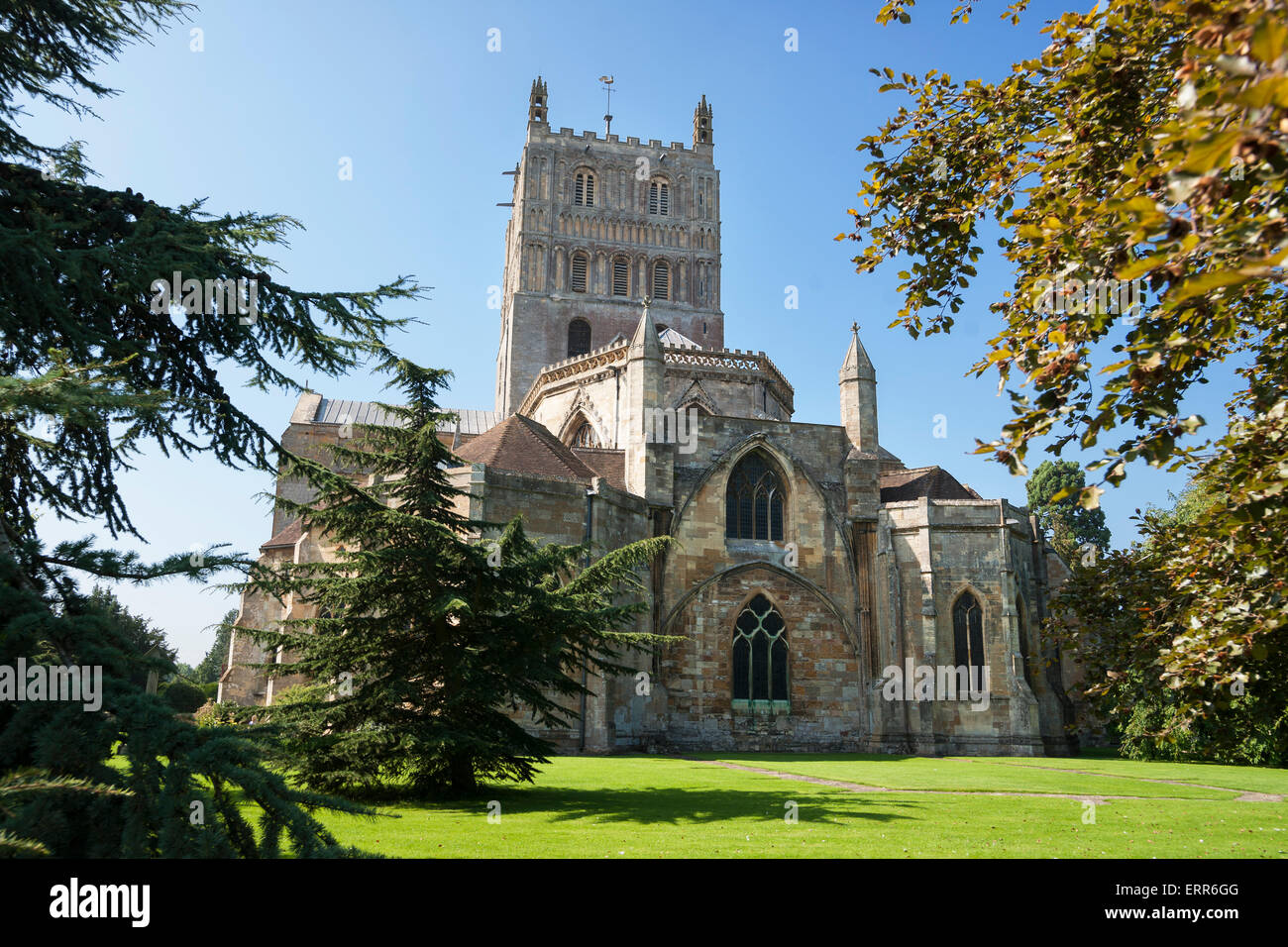 Tewkesbury; Abbey; Gloucestershire; UK; England; United Kingdom Stock Photo