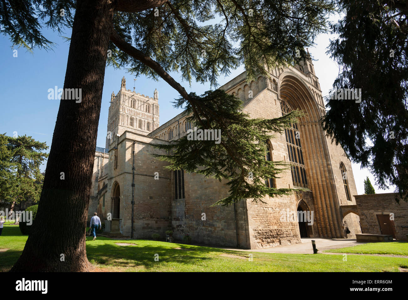 Tewkesbury; Abbey; Gloucestershire; UK; England; United Kingdom Stock Photo