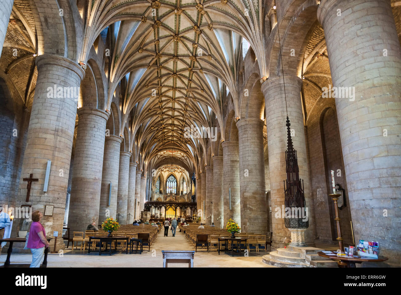 Tewkesbury; Abbey; Gloucestershire; UK; England; United Kingdom Stock Photo