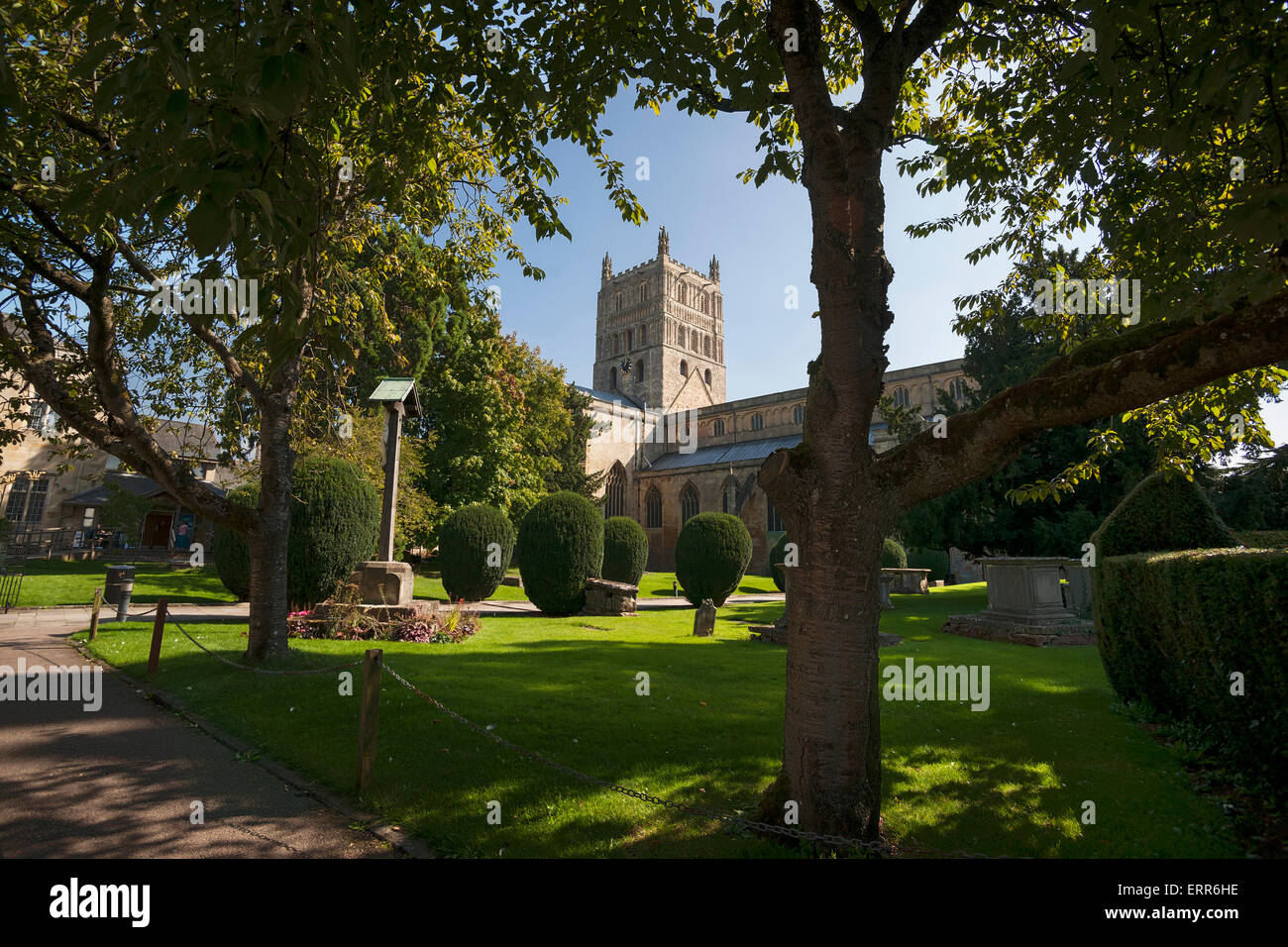 Tewkesbury; Abbey; Gloucestershire; UK; England; United Kingdom Stock Photo