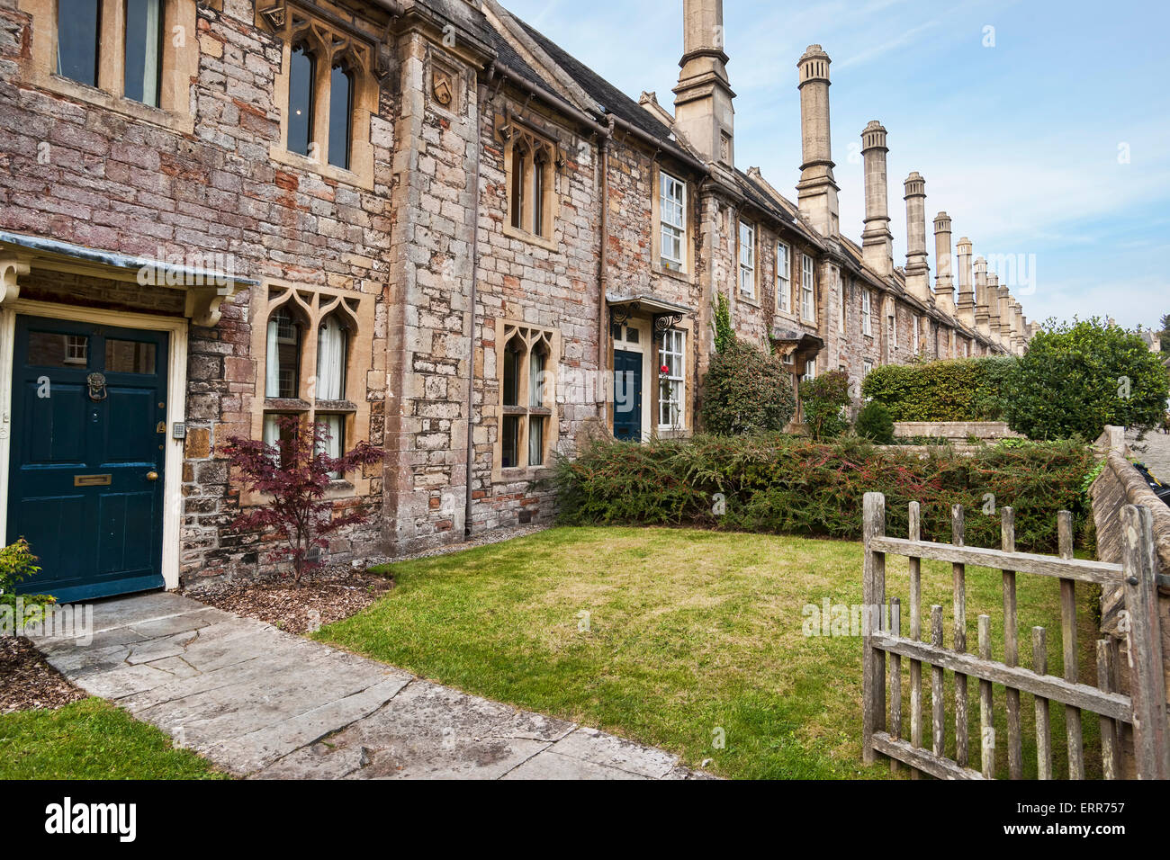 Wells, Vicar's street houses, Somerset, England, UK Stock Photo Alamy