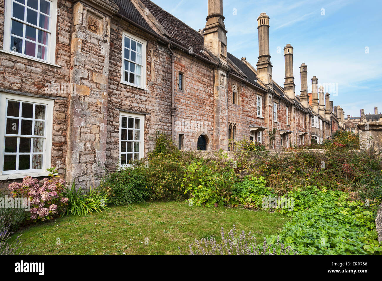 Wells, Vicar's street houses, Somerset, England, UK Stock Photo Alamy