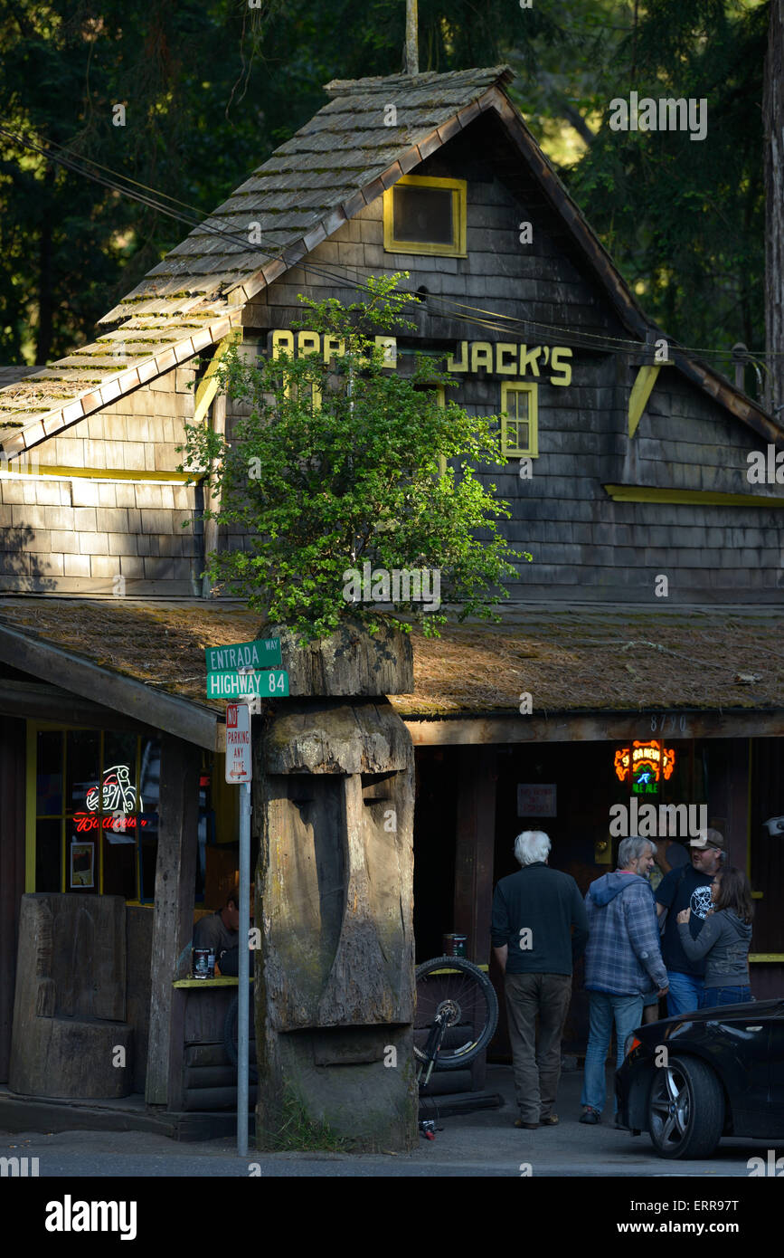 Apple Jack's dive bar, La Honda CA Stock Photo Alamy