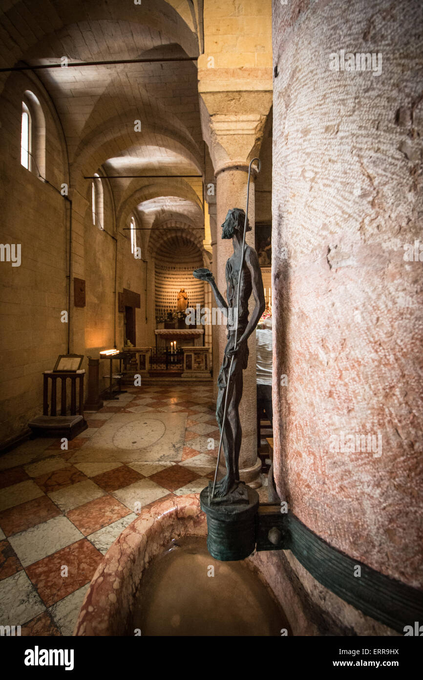 Bronze statue in Verona church, italy Stock Photo