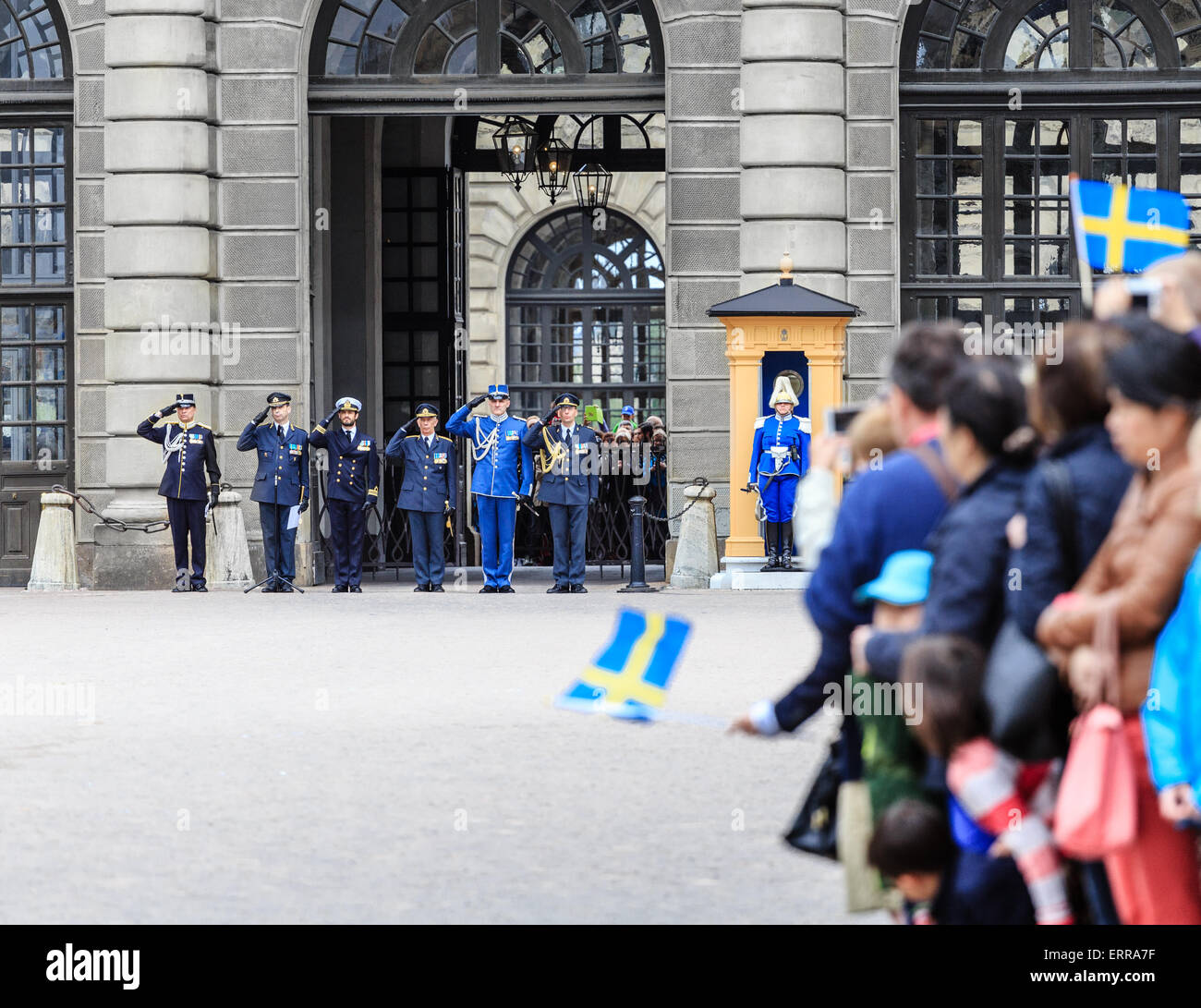 National Day of Sweden 2015 - Prince Carl Philip is participating at the changing of the guards Stock Photo