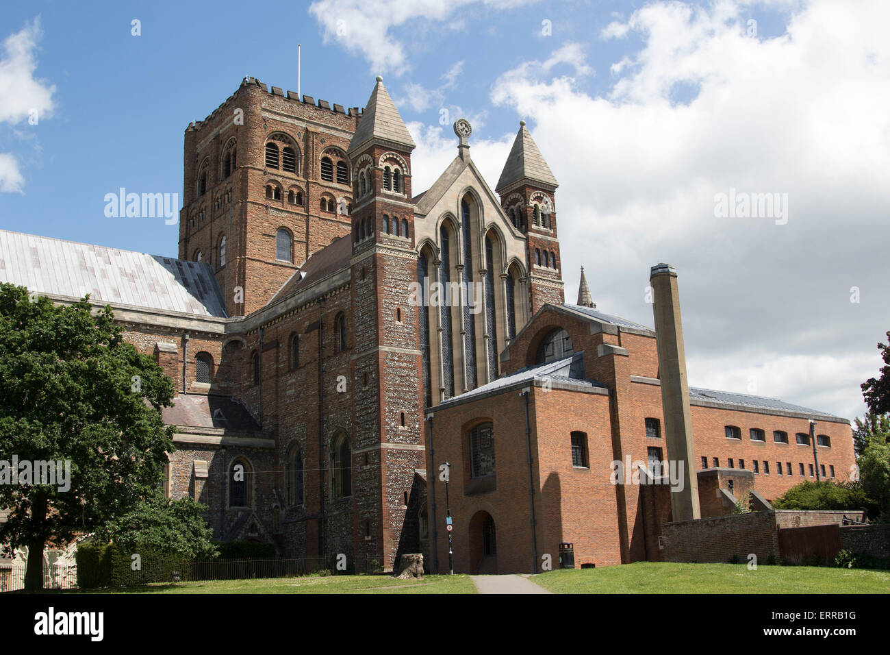 St Albans Cathedral Abbey church famous Stock Photo