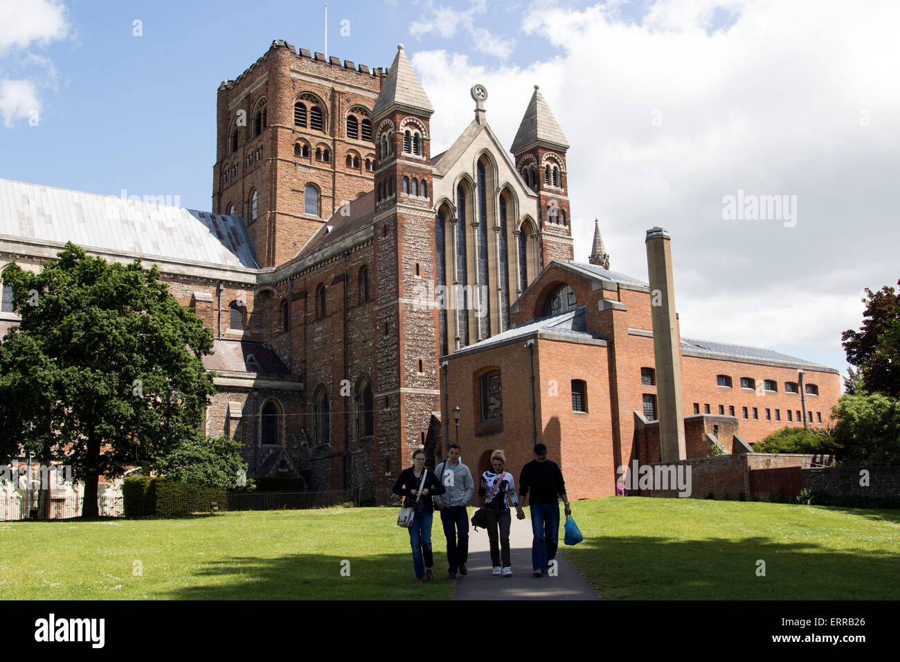 St Albans Cathedral Abbey church famous Stock Photo