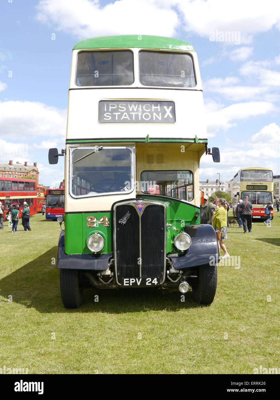 1956 AEC Regent III Park Royal in Southdown Livery Stock Photo