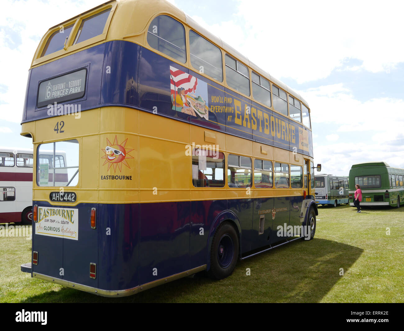 1951 AEC Regent III  bus in Eastbourne Corporation livery Stock Photo