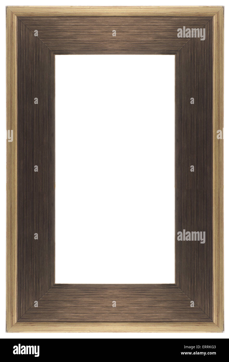 Wooden picture frame isolated on white background Stock Photo - Alamy