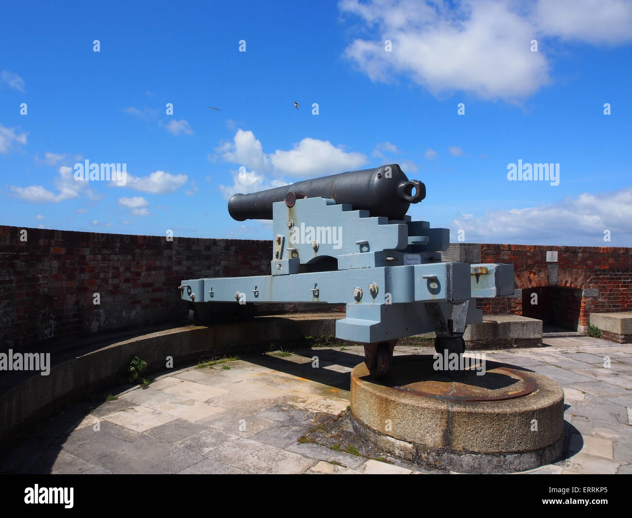 LArge Cannon at Southsea castle in Portsmouth, England Stock Photo