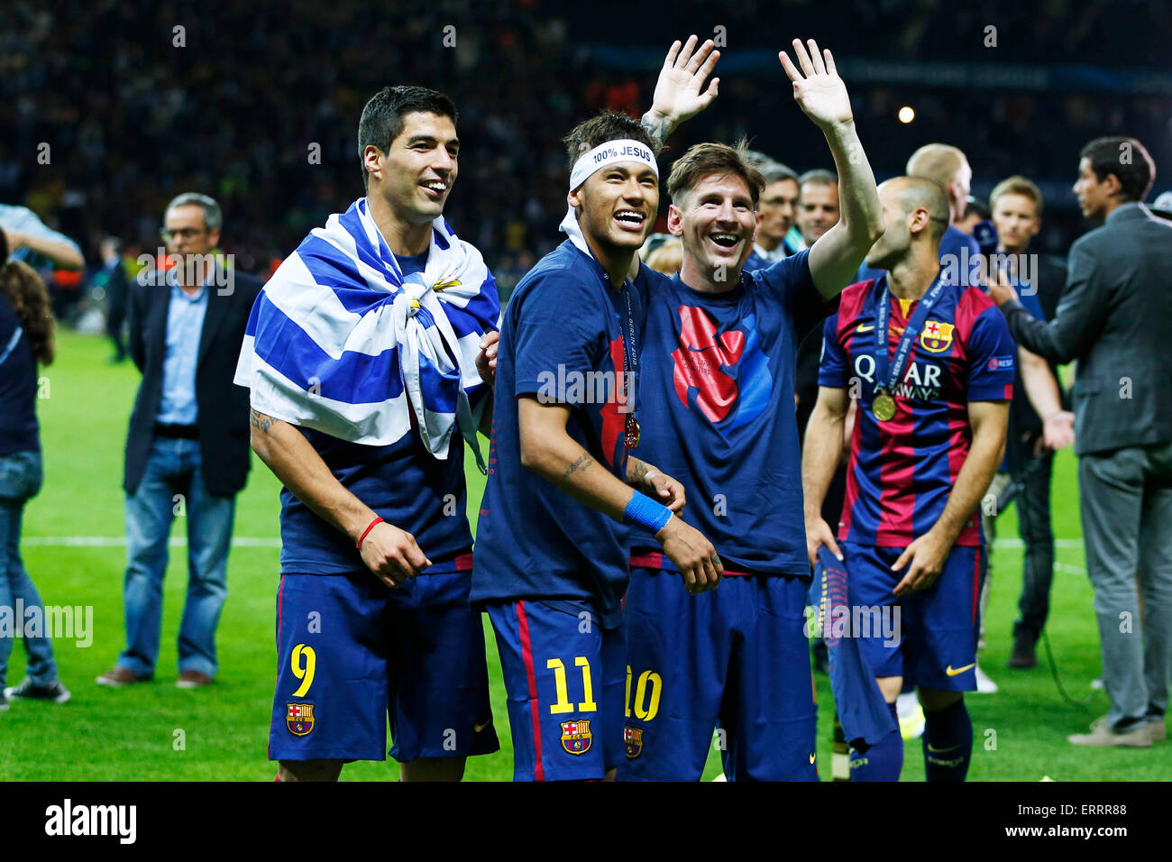 Berlin, Germany. © D. 6th June, 2015. Luis Suarez, Neymar, Lionel